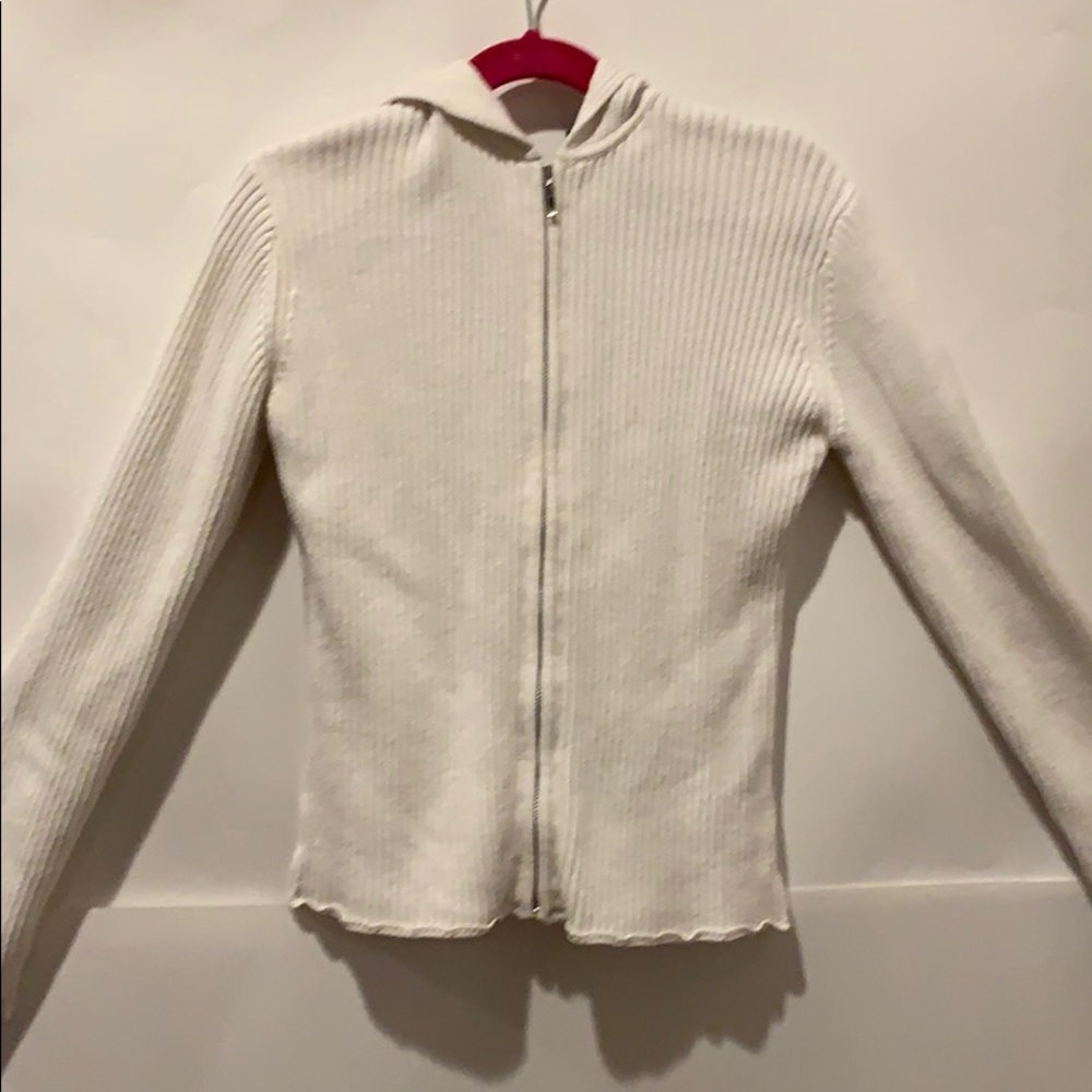 White girl sweater